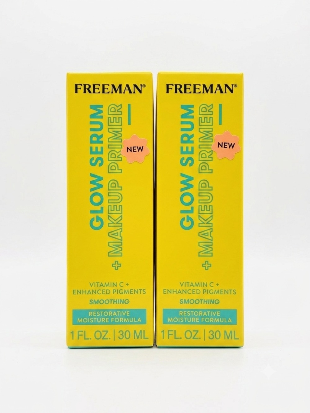 NIB Freeman Glow Serum + Makeup Primer Vitamin C Smoothing Duo (2 Bottles)